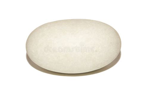 White Big Stone, Elongated Shape. Isolated on White Background Stock Image - Image of isolated ...