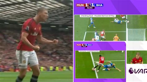 Rasmus Hojlund sees goal ruled out by VAR on full Man Utd debut vs Brighton - Man Utd - SPORTbible