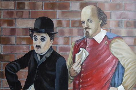 Wall mural of Charlie Chaplin and... © Philip Halling :: Geograph ...