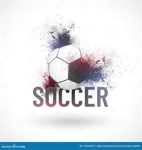 Soccer Ball on White Background. Stock Illustration - Illustration of ...