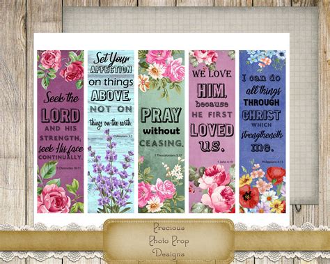 Bible Verses Scripture Bookmarks Printable Faith Bookmarks | Etsy