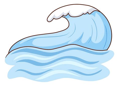 Free Vector | Big blue wave on white background