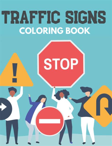Buy Traffic Signs Coloring Book: Unique Colouring Pages With Clean Road Signs : Stress Relief ...
