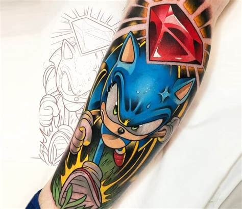 Sonic tattoo by Yeray Perez | Post 30299 | Cartoon tattoos, Anime tattoos, Nintendo tattoo