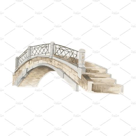 Illustration of bridge | Decorative Illustrations ~ Creative Market