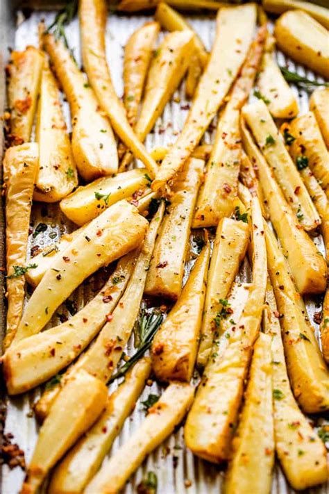 Garlic Butter Roasted Parsnips | Diethood