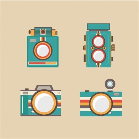 Free Vector | Vintage cameras collection