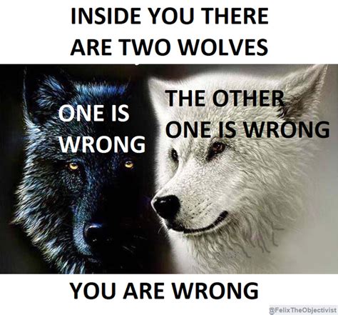 Two Wolves Meme Template