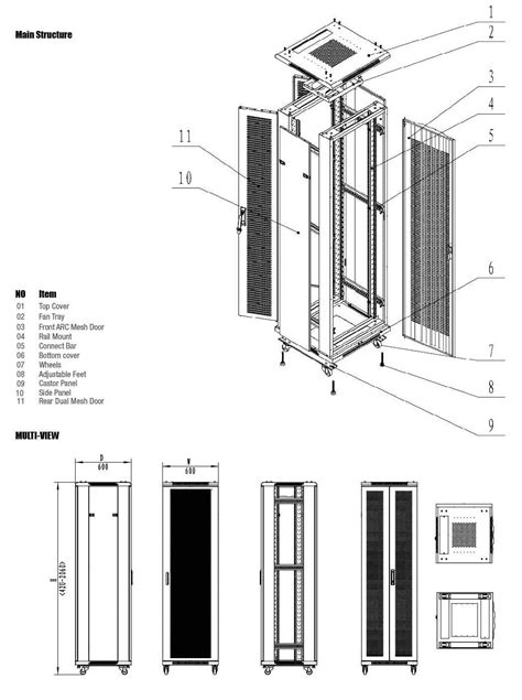 42U Rack Enclosure Server Cabinet – UNIX CCTV