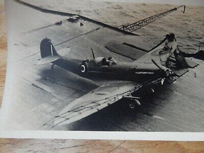 HMS UNICORN Aircraft carrier WW2 PHOTOGRAPH SEAFIRE CRASH THOUGHT 1943 ...