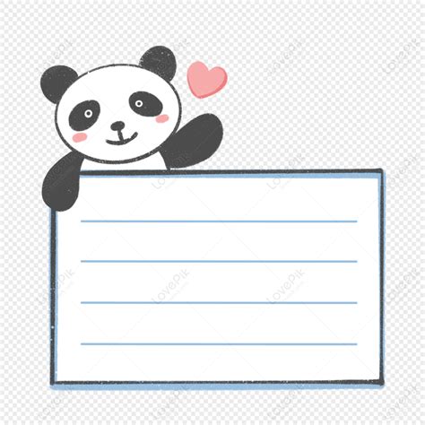 Fresh And Cute Cartoon Panda Border, Dark Lines, Dark Paper, Light ...