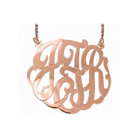 Custom Rose Gold Monogram Necklace | Vermeil Jewelry | Gifts for Her