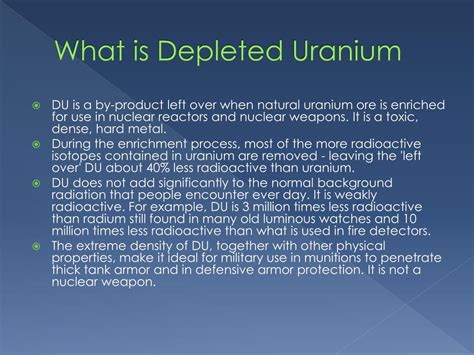 PPT - Depleted Uranium PowerPoint Presentation, free download - ID:1841583