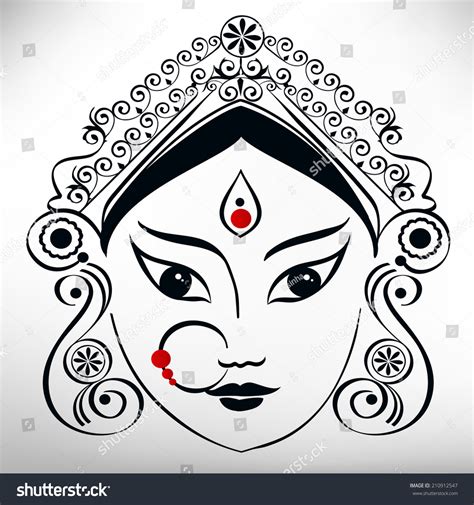 Durga Saraswati Lakshmi Illustration Stock Vector (Royalty Free ...