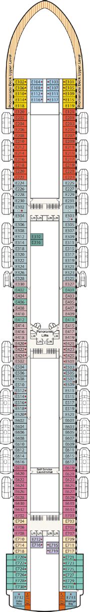 Emerald Princess Deck plan & cabin plan from 12/12/2016 until 11/12/2017