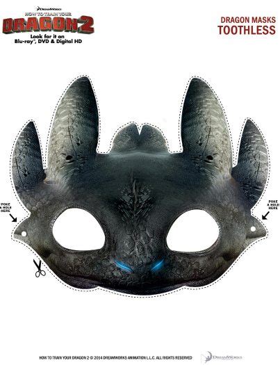 Free Printable Toothless Dragon Mask - Mama Likes This