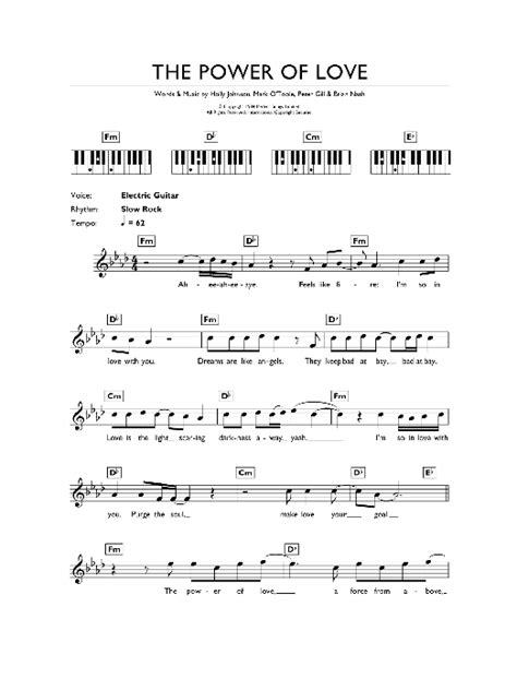 Power Of Your Love Piano Chords - Sheet and Chords Collection