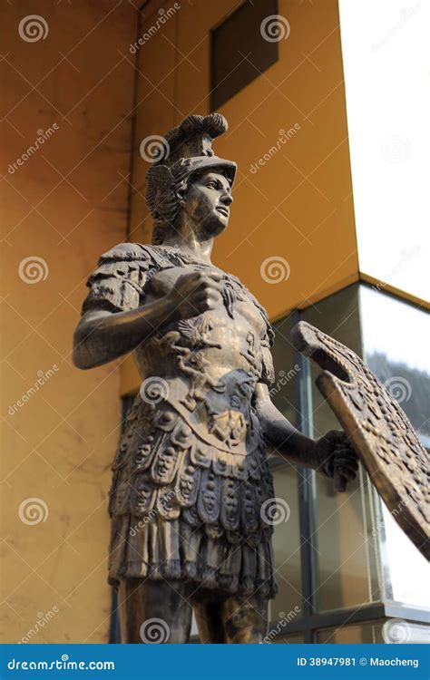 Statue Of Achilles In Corfu, Greece Royalty-Free Stock Image ...