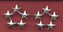 Five 5 Star General's Rank Insignia