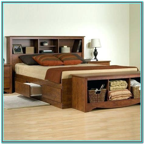 White Upholstered Platform Bed With Storage - Bedroom : Home Decorating ...