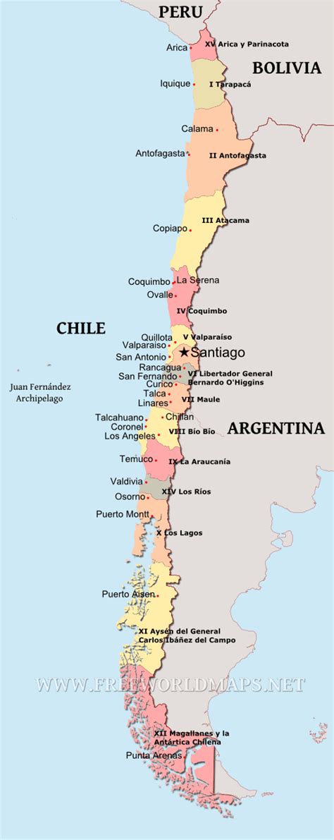 San Antonio Chile Map