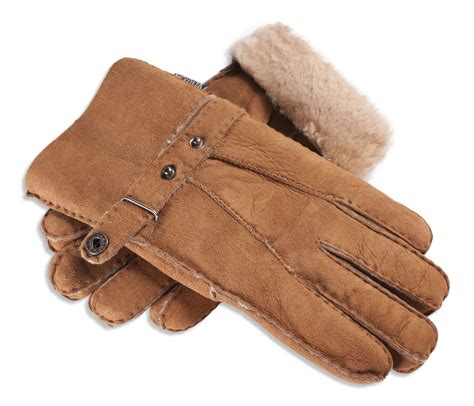 Nordvek Mens 100% Real Sheepskin Leather Gloves with Strap Genuine NV-307-100 | eBay