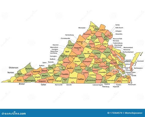 Printable Map Of Virginia Counties