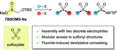 Silyloxymethanesulfinate as a sulfoxylate equivalent for the modular synthesis of sulfones and ...