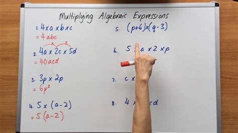 Multiplying Algebraic Expressions Examples