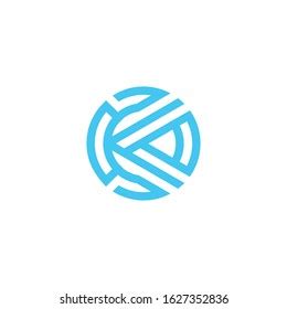 K Logo Circle Shape Logo Monogram Stock Vector (Royalty Free ...