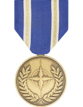 NATO Medal Article 5 Ribbon Full Size Medal (Pin Back)