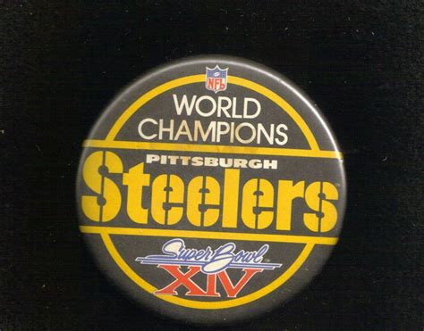 STEELERS Button-pin Super Bowl XIV World Champions - Etsy