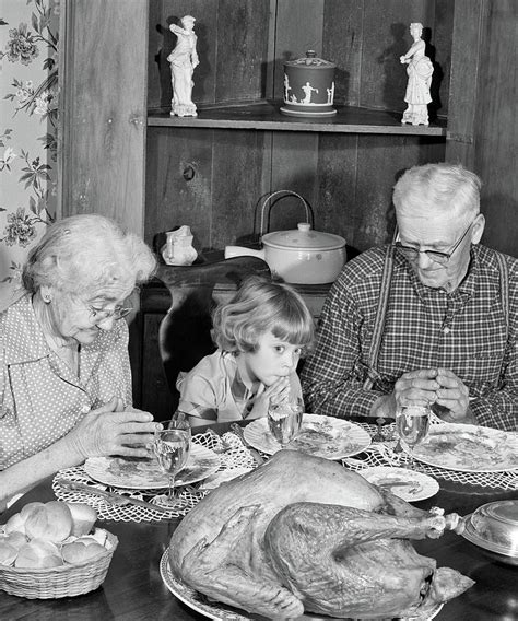 1950s Family Thanksgiving Dinner Photograph by Vintage Images - Pixels