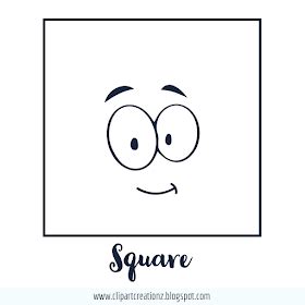 Cute Black And White Square Clipart