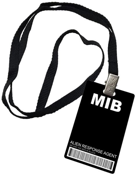 MIB Men in Black Novelty ID Badge Prop Costume - Etsy | Black men, Black halloween costumes ...