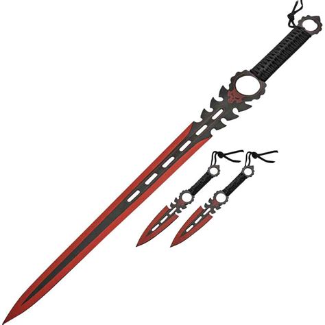 Red Skull Blade Sword and Thrower Set