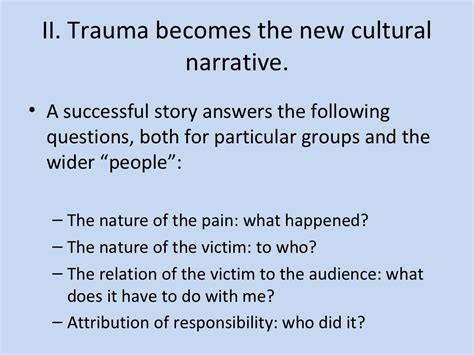 Cultural Trauma and Collective Identity