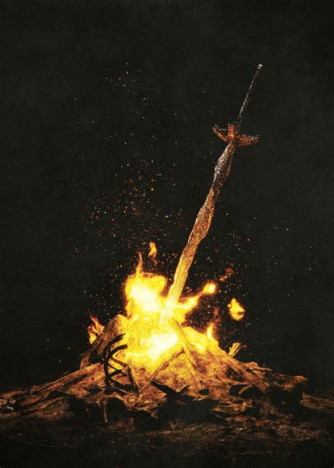 'Bonfire' Poster, picture, metal print, paint by Dark Souls | Displate