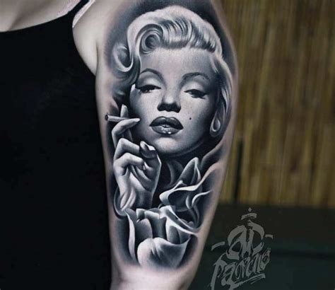 Marilyn Monroe Drawing With Tattoos