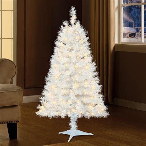 Holiday Time Prelit Spruce Christmas Tree 4 ft, White - Walmart.com ...