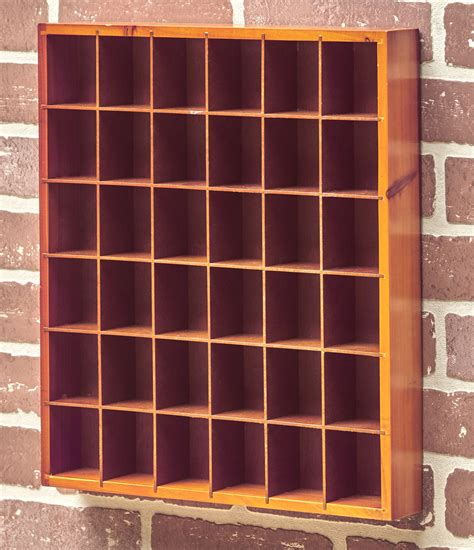 Jumbo Wall Hanging Wooden Shot Glass Display Case - Natural - Walmart.com