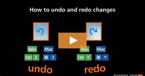 How to undo and redo changes in Excel (video) | Exceljet