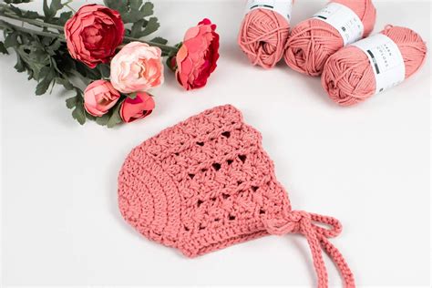 Free Pattern – Crochet Baby Bonnet Crochet Baby Mittens, Crochet ...