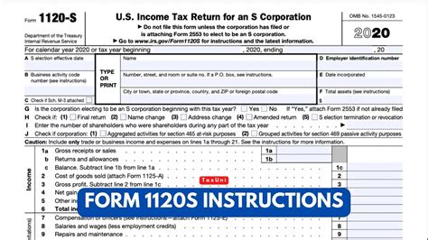 Form 1120S Instructions 2024 - 2025