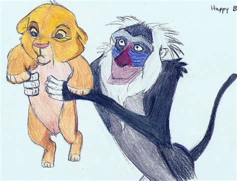 Rafiki and Simba Colored by ArtsyAsh22 on DeviantArt