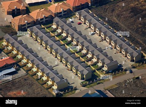 Aerial photograph of a townhouse estate in Brits, North West Province, South Africa Stock Photo ...