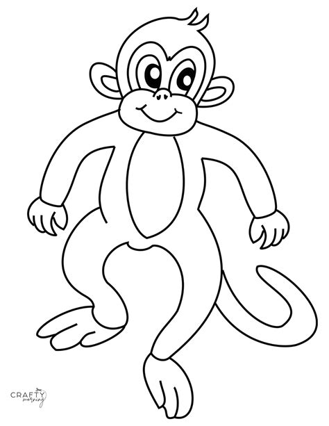 Easy Monkey Drawing (Step by Step How to Draw) - Crafty Morning