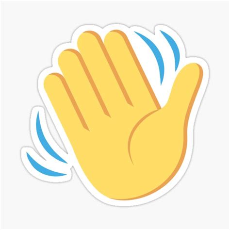 "Waving hand emoji" Sticker for Sale by CleanOnPoint | Redbubble