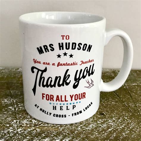 Personalised 'Thank You' Mug By lovehart | notonthehighstreet.com