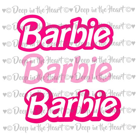 Barbie Logo plus 2 Outline Barbie Logos SVG PNG JPG | Etsy